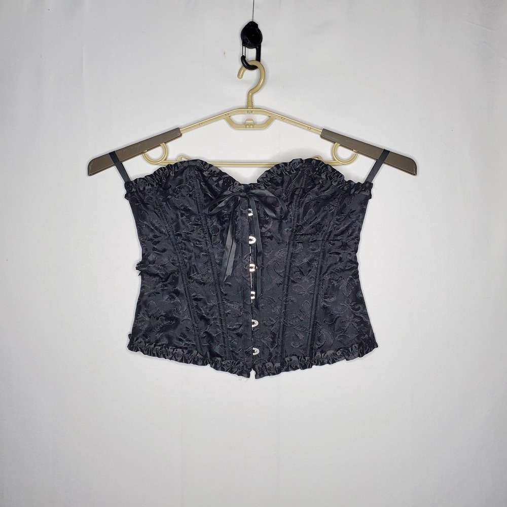 Hot Top Corset Top Medium Black Whimsygoth Punk Goth Romantic